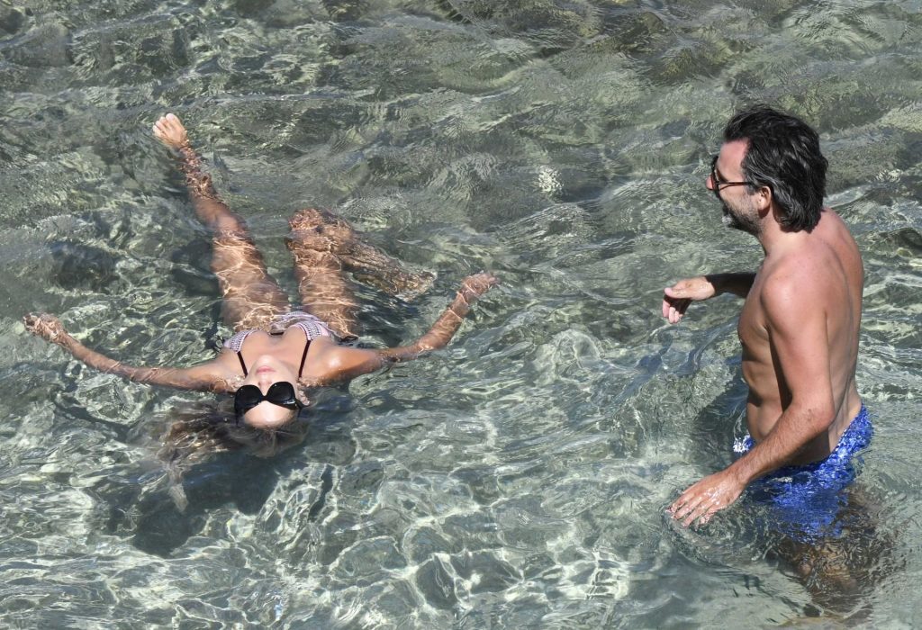 Sylvie Meis &amp; Niclas Castello Enjoy Laying on the Beach in Mykonos (108 Photos)
