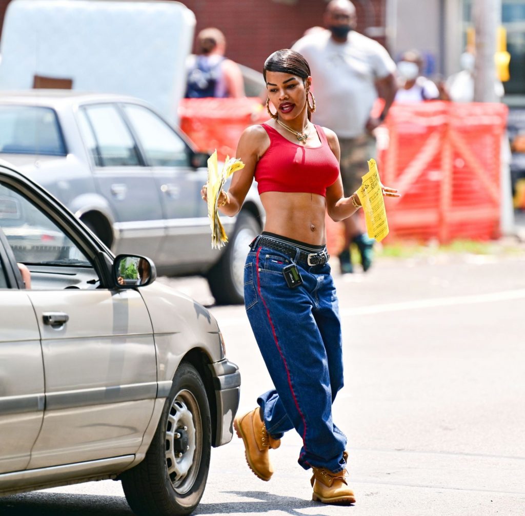 Teyana Taylor Shows Off Her Pokies on the Set of ‘A Thousand and One’ in NYC (34 Photos)