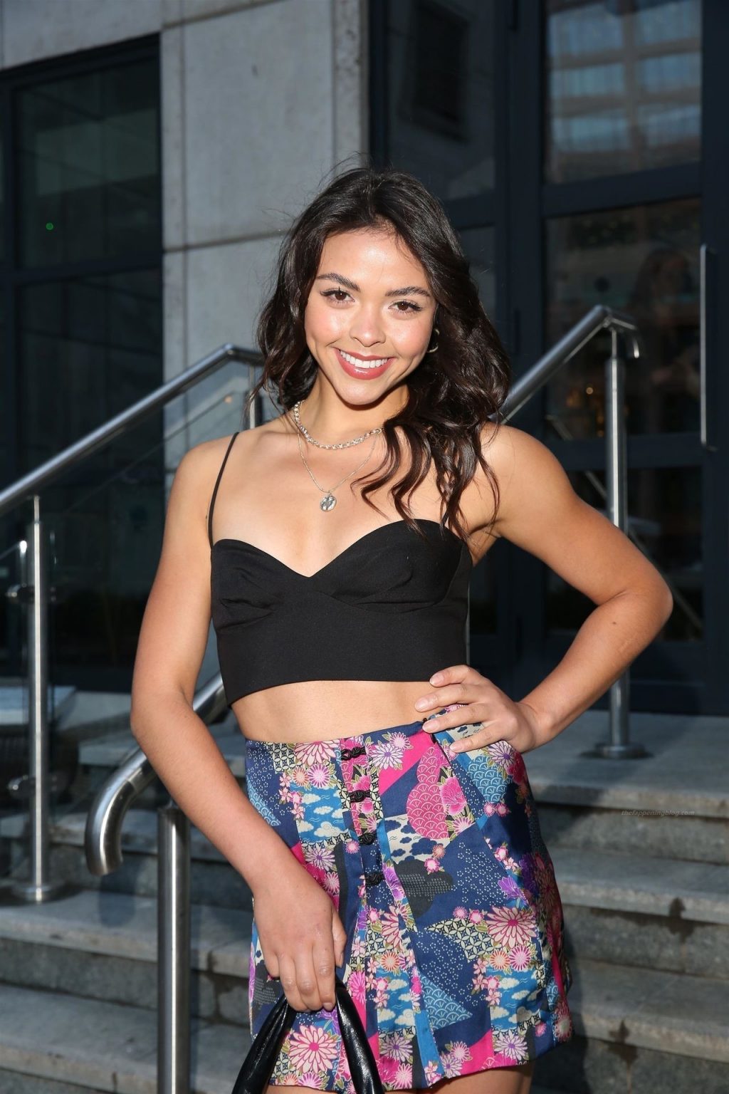 Leggy Vanessa Bauer Poses in a Tiny Cropped Top and Mini Skirt in London (37 Photos)