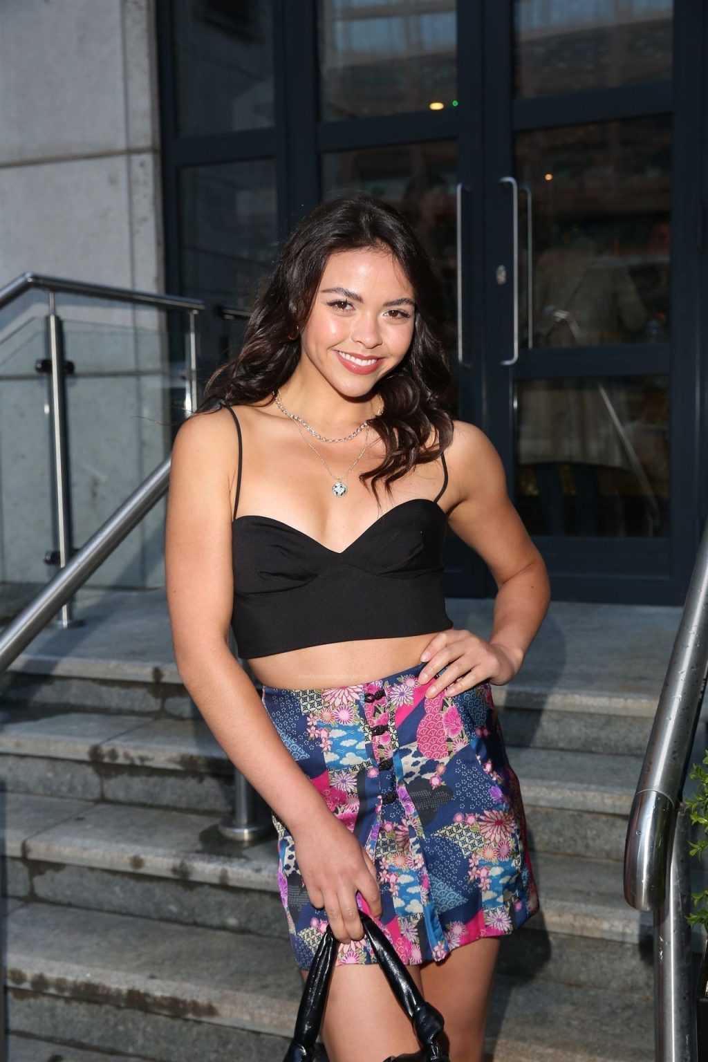Leggy Vanessa Bauer Poses in a Tiny Cropped Top and Mini Skirt in London (37 Photos)