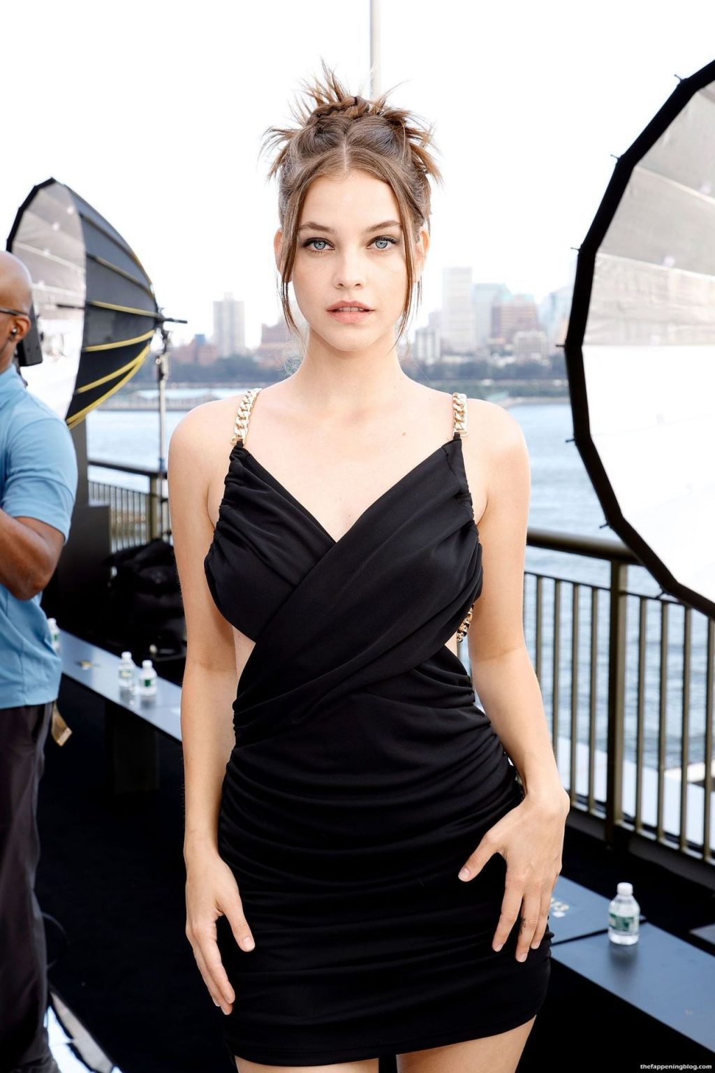 Barbara Palvin Flaunts Her Sexy Legs as She Poses in a Black Dress During NYFW (17 Photos)