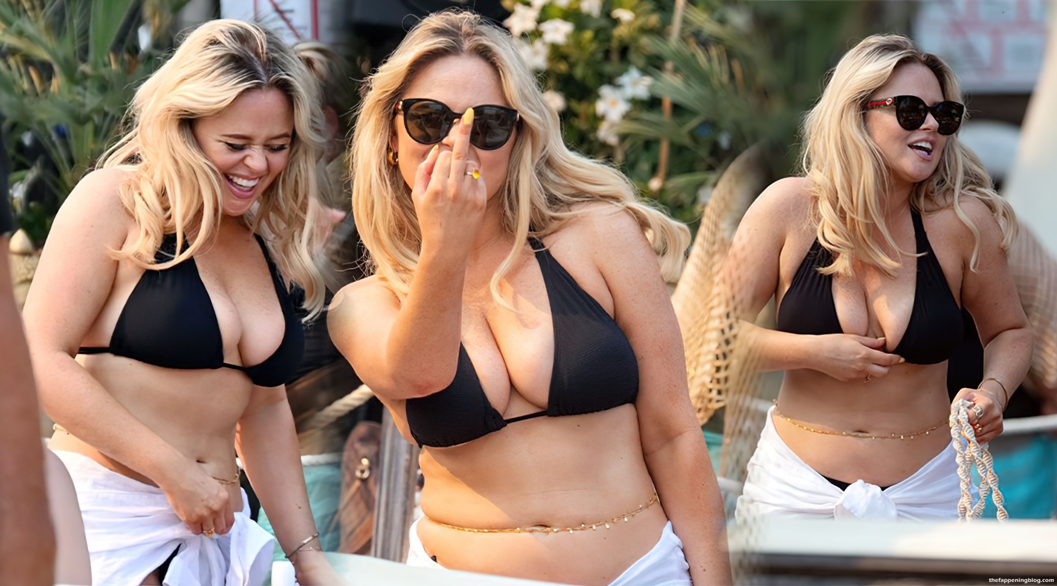 Emily Atack Looks in Great Spirits as She is Seen With a Mystery Man on Hol...