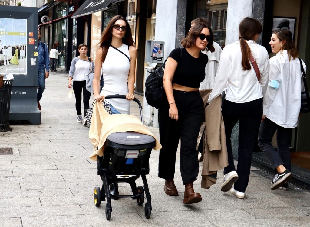 Emily Ratajkowski Takes Her Son For a Stroll with a Friend in Milan (31 Photos)