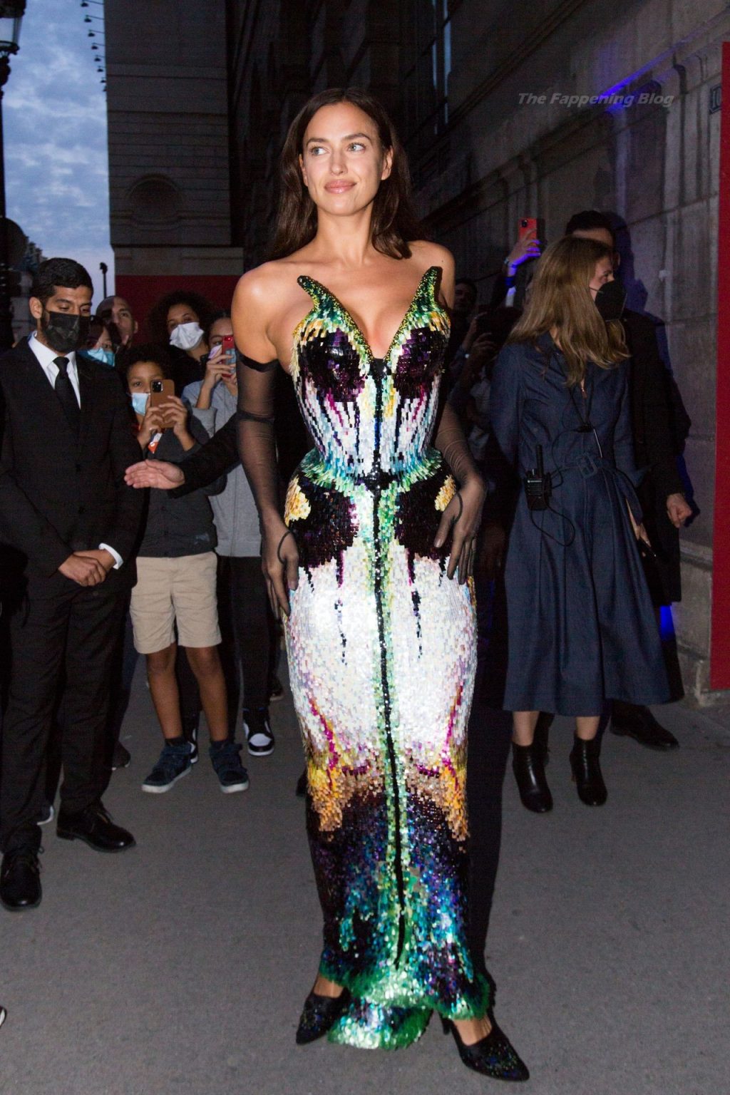 Irina Shayk Shows Off Her Cleavage As She attend the “Thierry Mugler: Couturissime” Photocall in Paris (35 Photos)