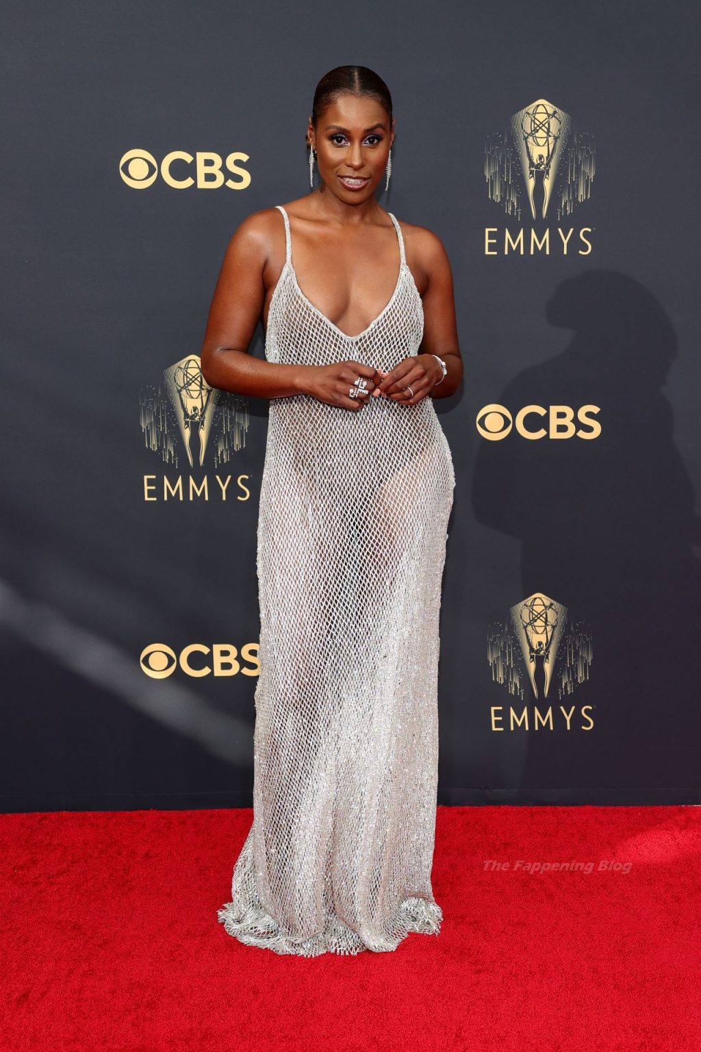 Issa Rae Displays Nice Cleavage at the 73rd Primetime Emmy Awards in Los Angeles (24 Photos)