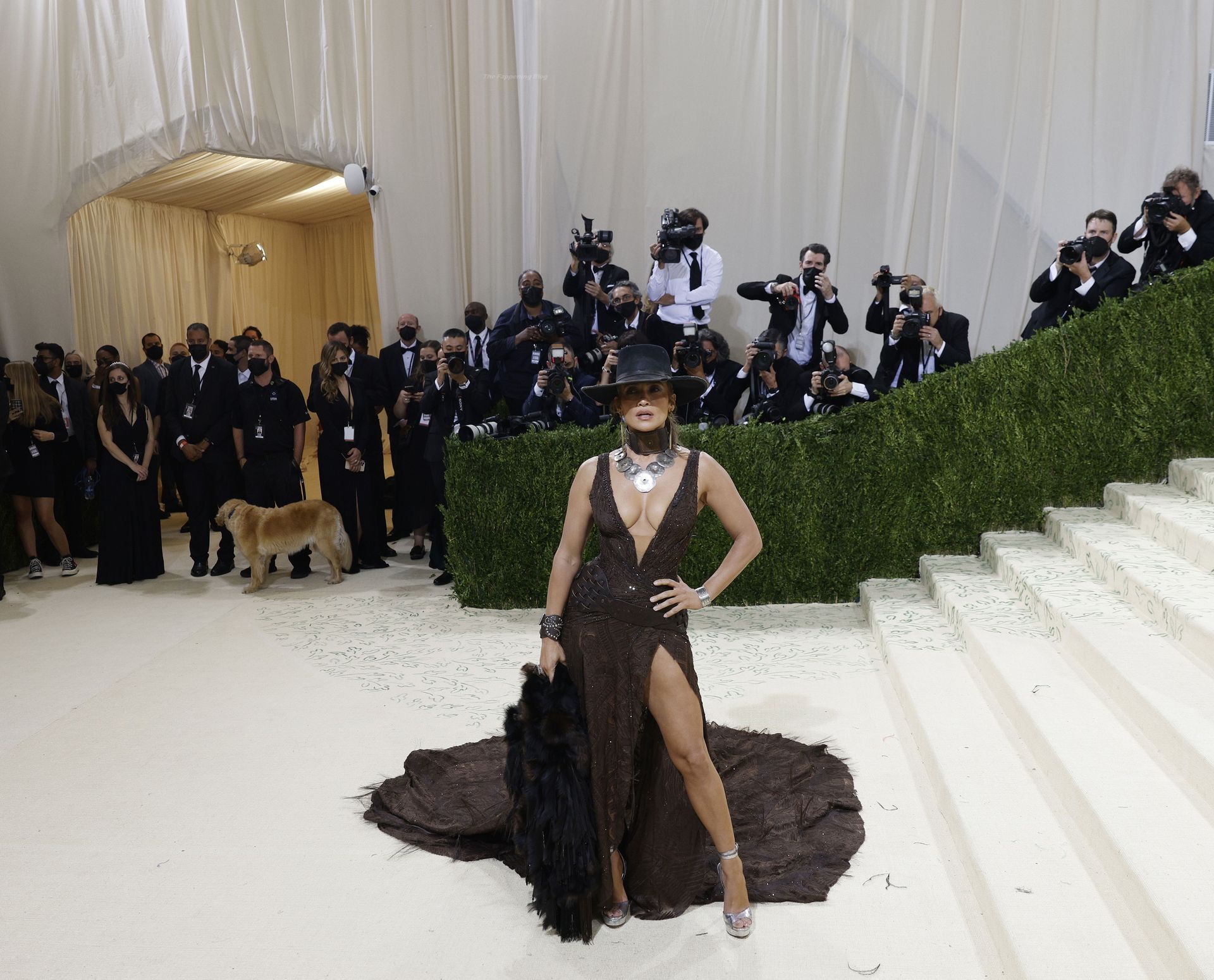 Jennifer Lopez Shows Off Her Tits and Legs at the 2021 Met Gala in NYC (122...