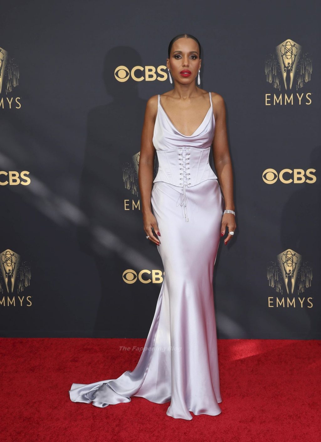 Kerry Washington is Seen Braless at the 73rd Primetime Emmy Awards in Los Angeles (15 Photos)