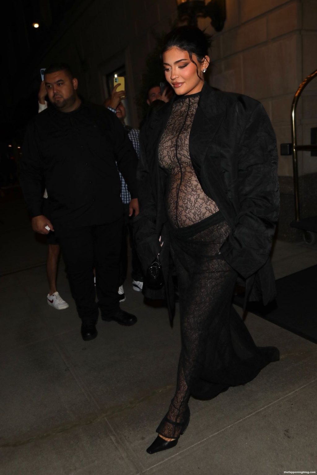 Kylie Jenner Debuts Baby Bump in a Sheer Bodysuit During NYFW (84 Photos) [Updated]