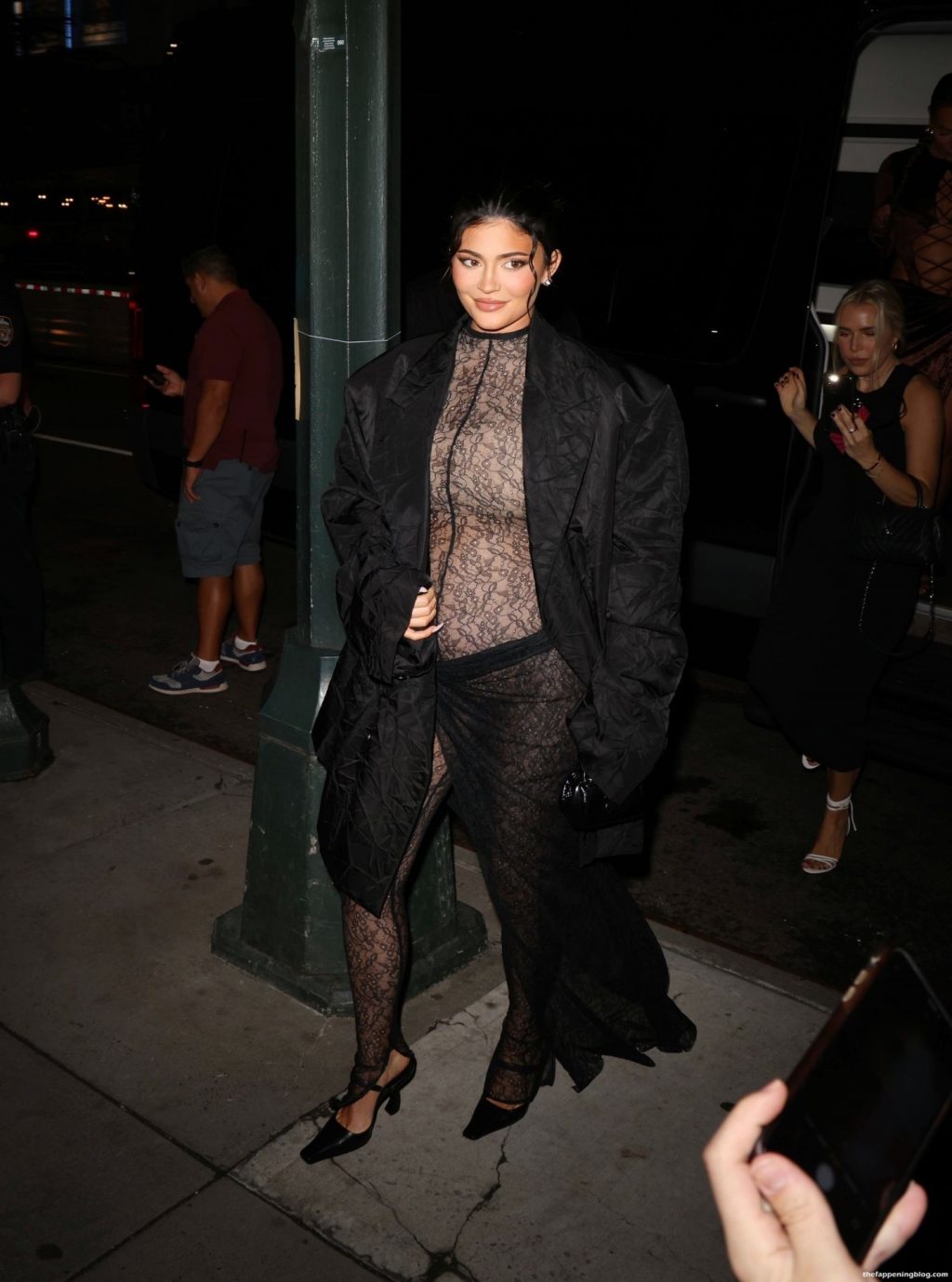 Kylie Jenner Debuts Baby Bump in a Sheer Bodysuit During NYFW (82 Photos)