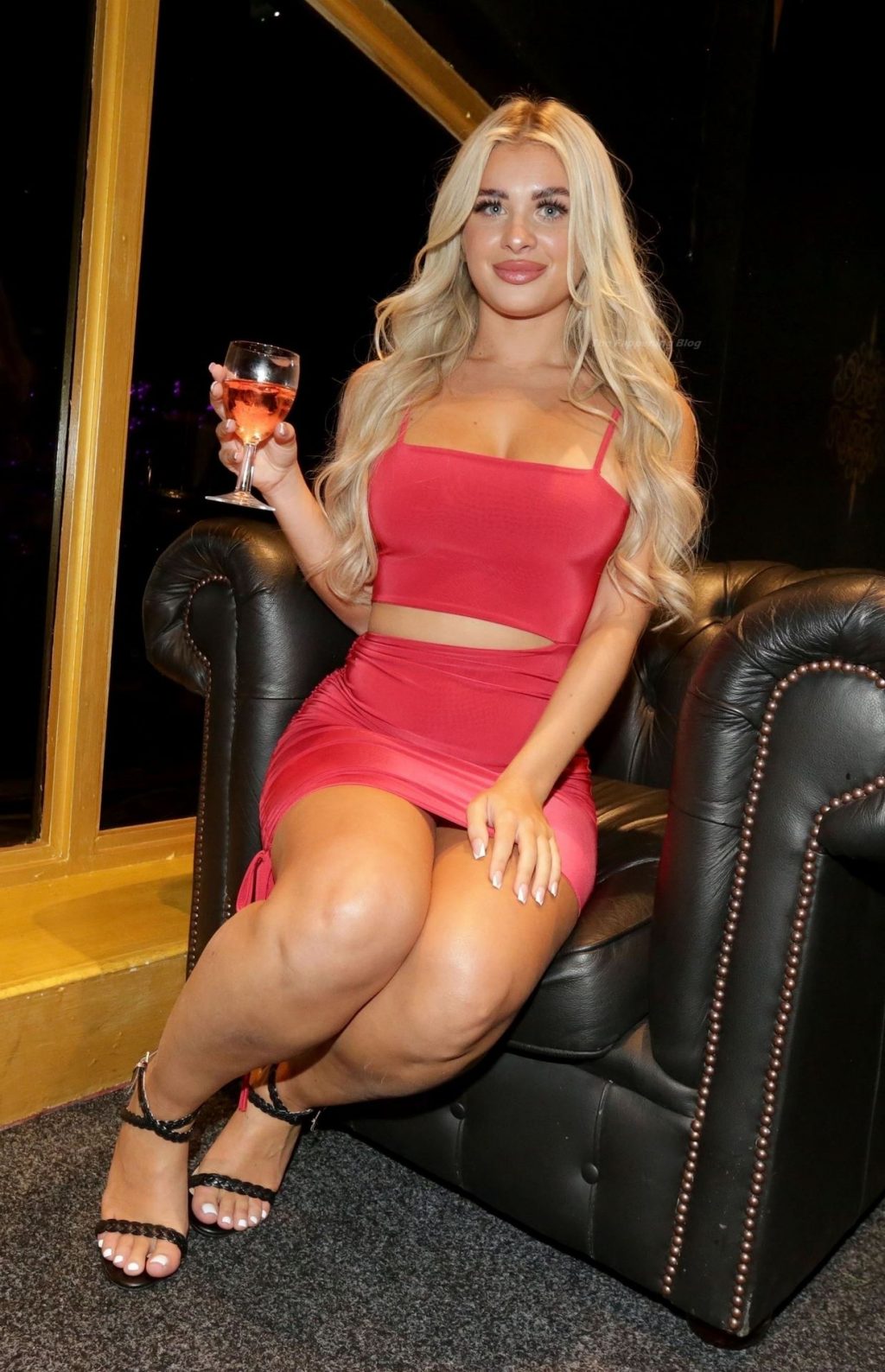 Liberty Poole Looks Hot in a Red Dress as She Visits Guildford’s Casino Nightclub (34 Photos)