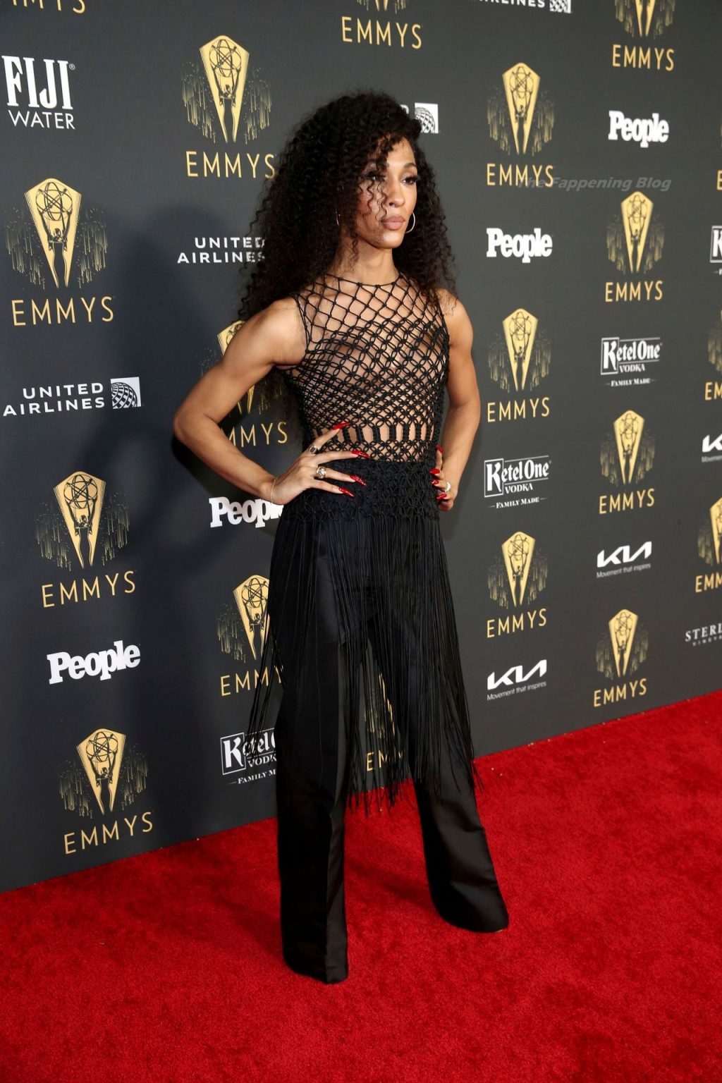 Michaela Jae Rodriguez Flaunts Her Sexy Legs at the 73rd Primetime Emmy Awards in Los Angeles (26 Photos)