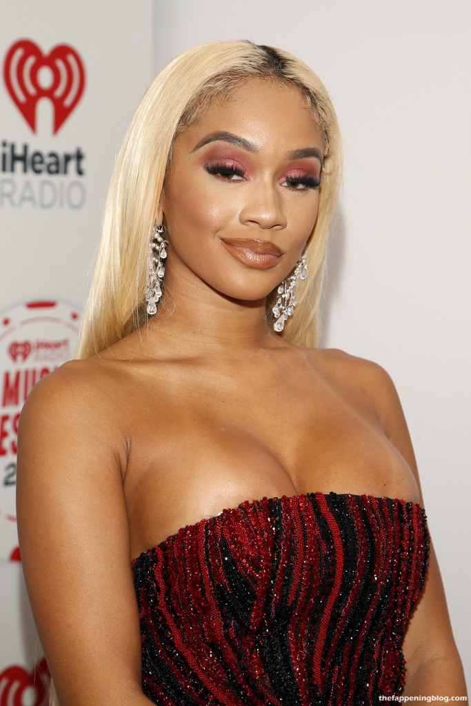 Saweetie Flaunts Her Boobs at the 2021 iHeartRadio Music Festival (32 Photos) [Updated]