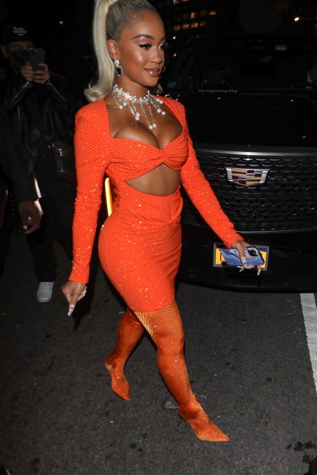 Saweetie Shows Love to Her Fappers and Signs Autographs During NYFW (11 Photos)