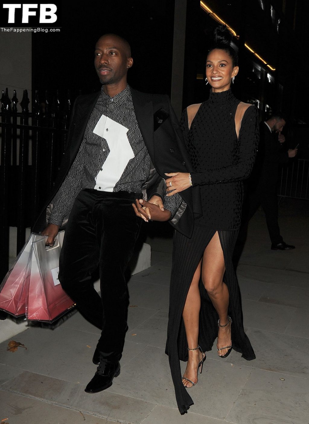 Alesha Dixon Looks Hot in Black as She Attends the British Vogue X Self-Portrait Party in London (36 Photos)