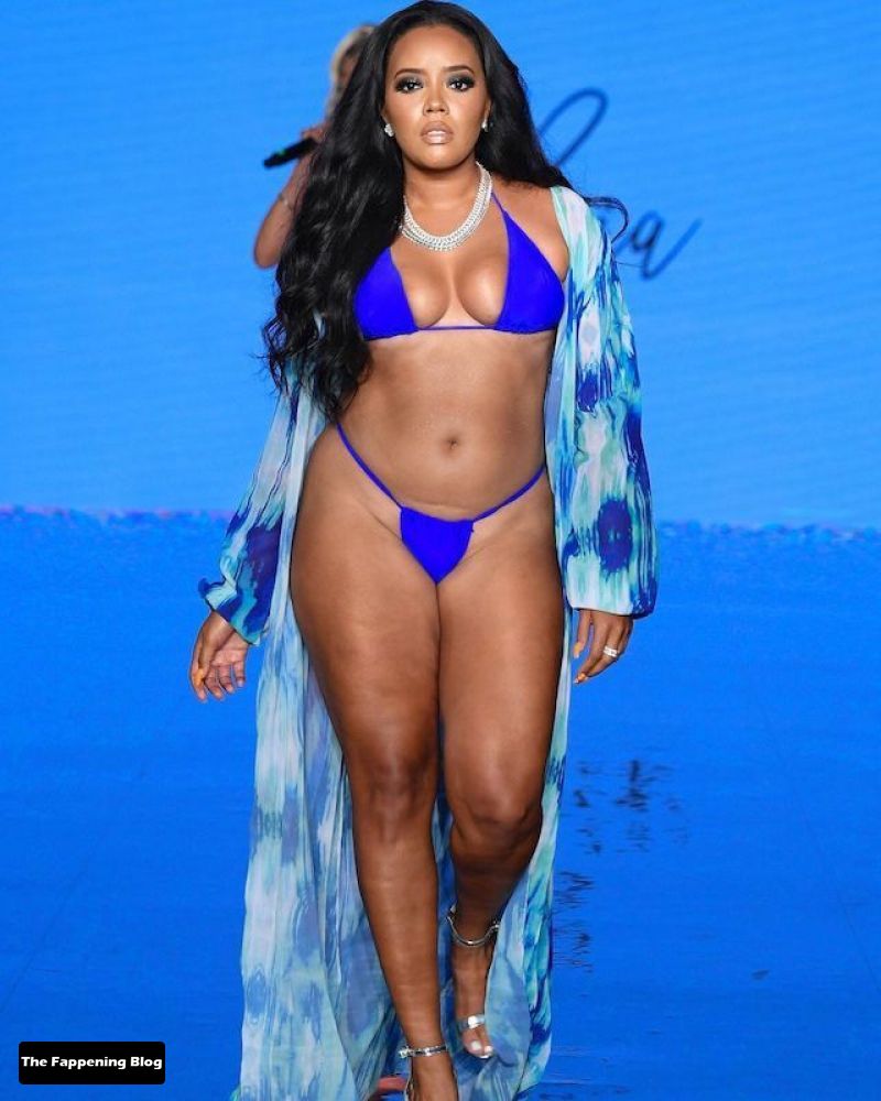 American reality television star Angela Simmons was pictured wearing a sexy...
