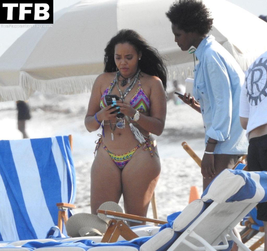 American reality television star Angela Simmons was pictured wearing a sexy...