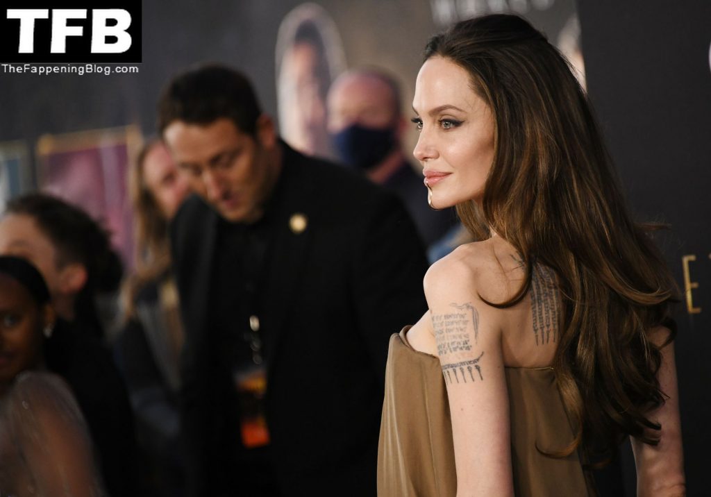 Angelina Jolie Flaunts Her Cleavage at the ‘Eternals’ Premiere in LA (95 Photos)