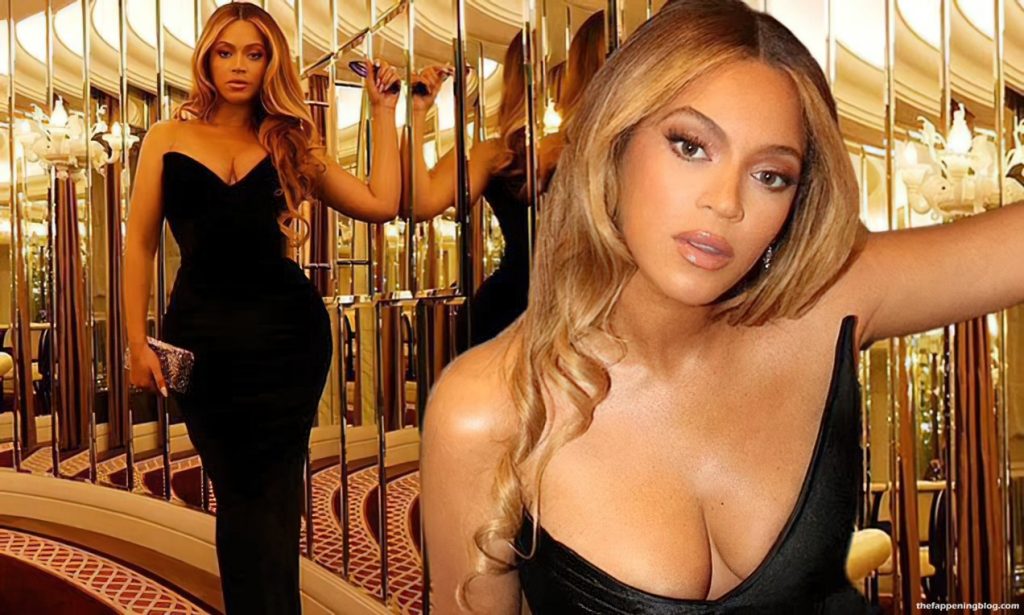 Beyonce Puts on a Busty Display in a Black Dress (15 Photos)