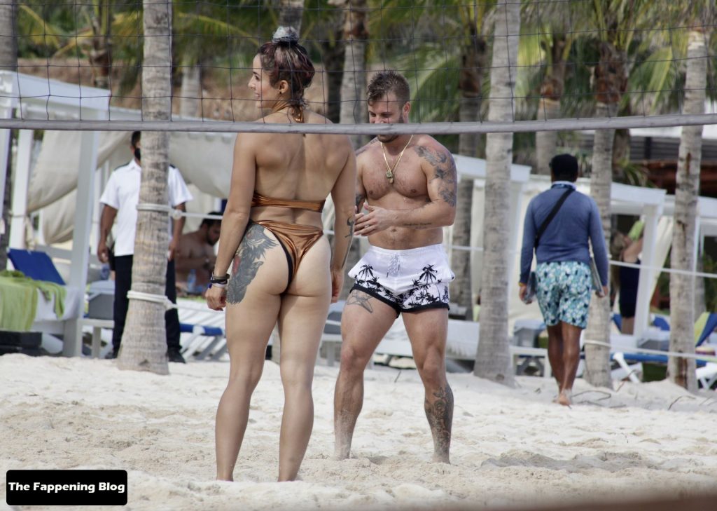 Cara Maria Sorbello &amp; Paulie Calafiore Show Off Their Ripped Bodies as They Play Beach Volleyball (36 Photos)