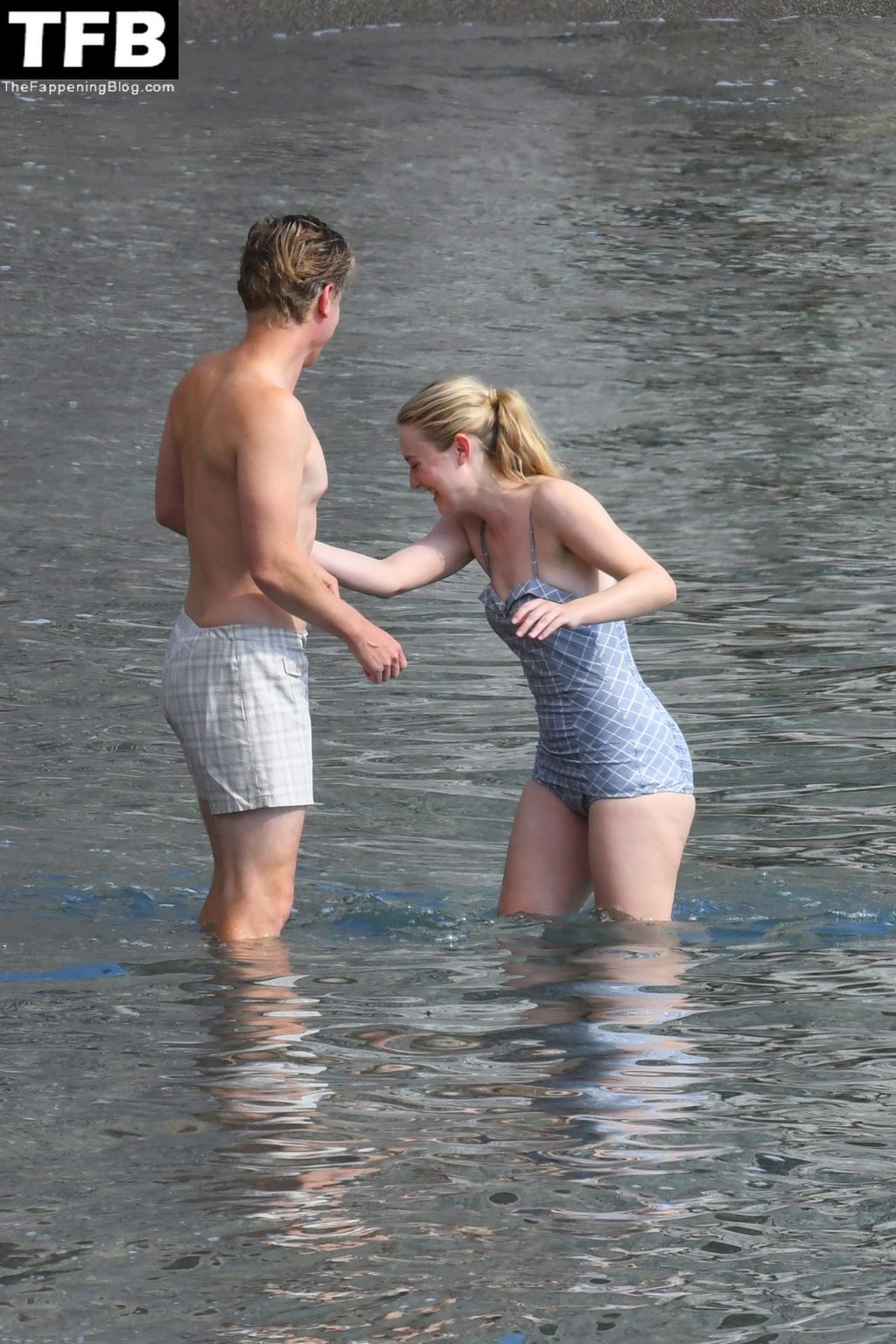 Dakota Fanning Look Cute in a Swimsuit Filming “Ripley” in Strani (48 Photos)