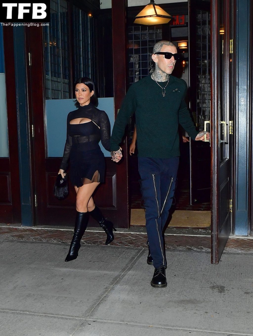 Kourtney Kardashian &amp; Travis Barker Step Out For Dinner at Zero Bond in NYC (46 Photos)
