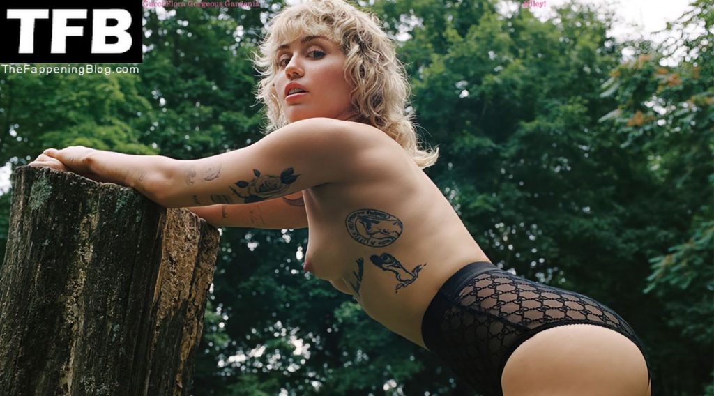 Miley Cyrus Displays Her Small Nude Tits For Interview Magazine October 2021 Issue (20 Photos)