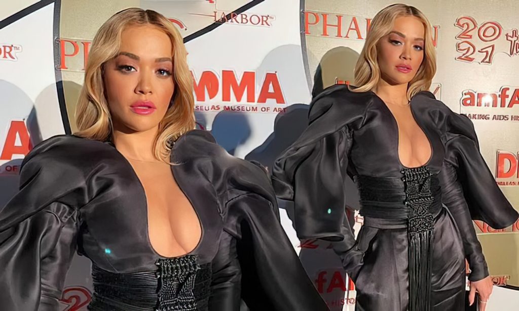 Rita Ora Displays Her Sexy Tits at TWO x TWO for AIDS and Art 2021 Gala and Auction in Dallas (19 Photos)