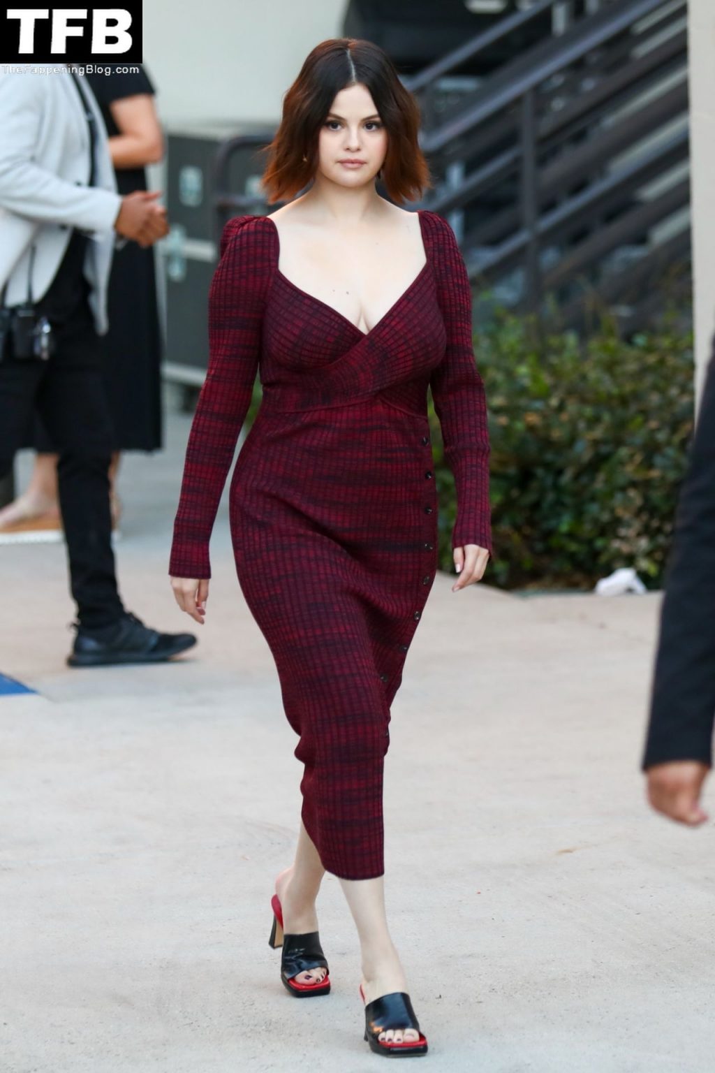 Busty Selena Gomez Leaves a Press Tour Stop For “Only Murders in the Building” (98 Photos)