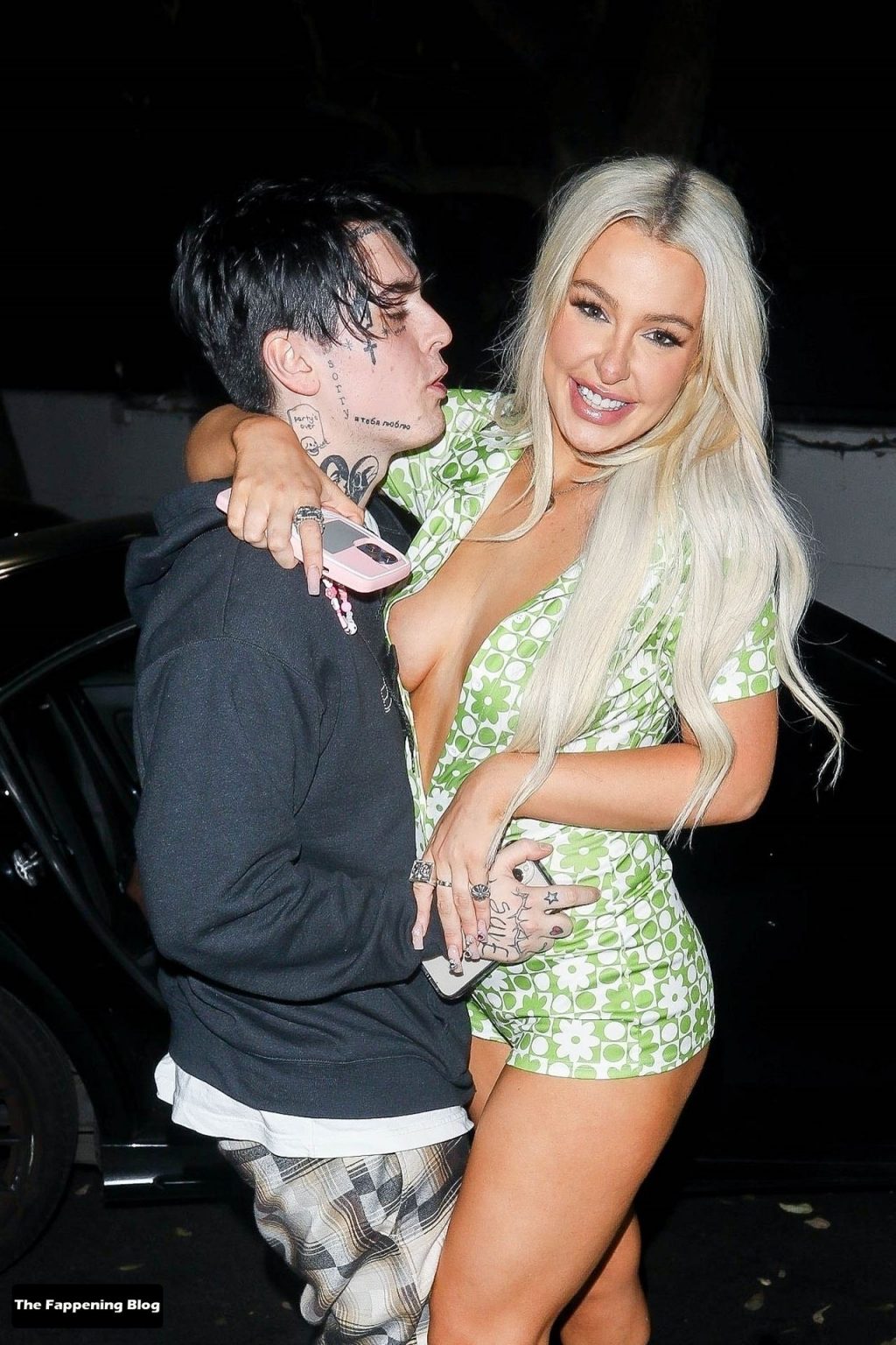 Tana Mongeau Flaunts Her Cleavage at Night in LA (15 Photos)