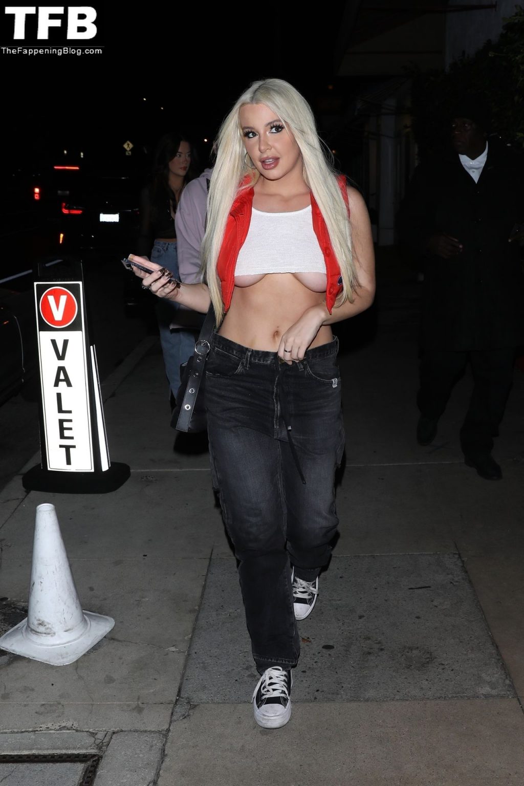 Tana Mongeau Shows Off Her Underboob as She Enjoys a Night Out in Santa Monica (18 Photos + Video)