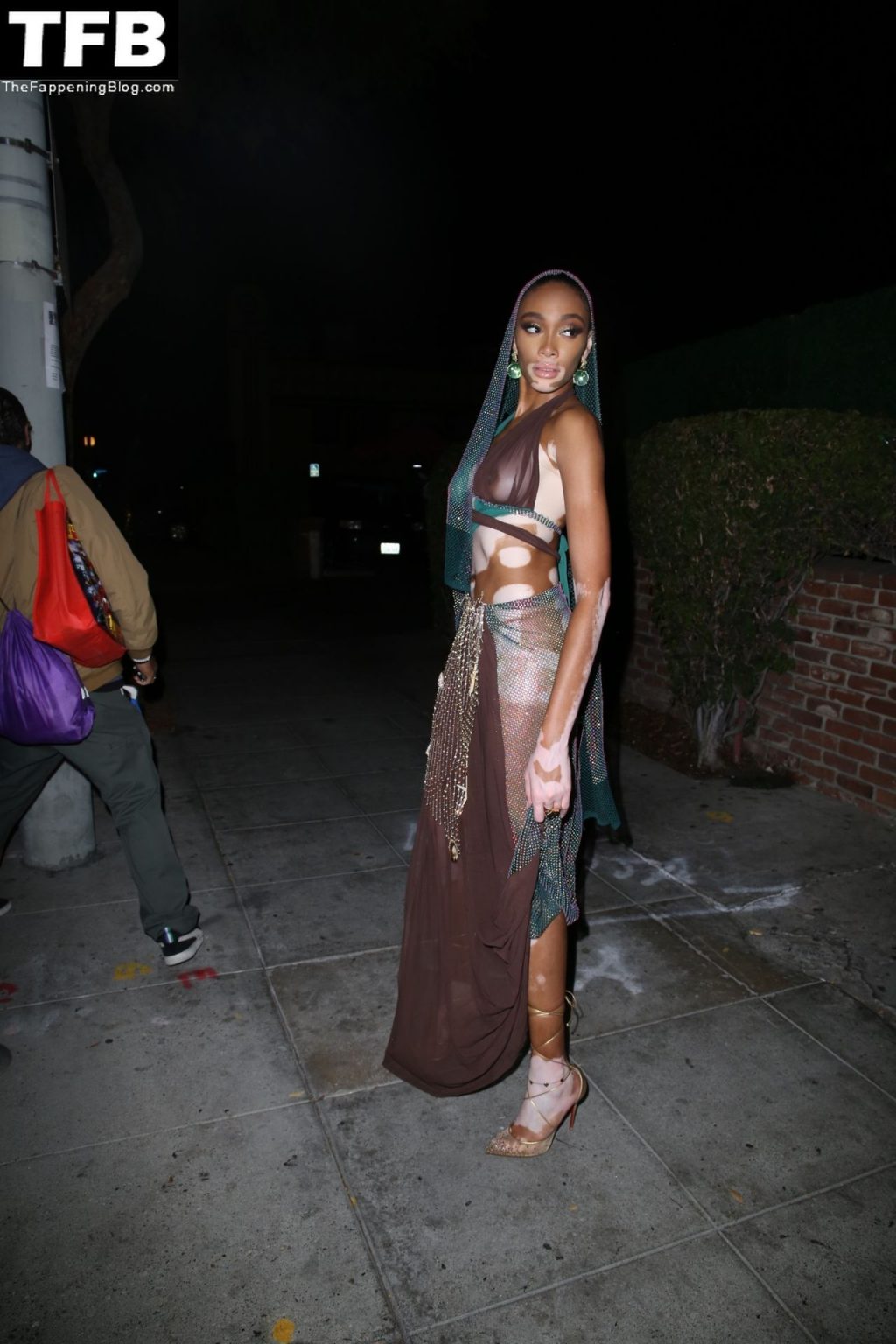 Winnie Harlow Stuns with Her Nude Tits in a Halloween Costume at Doja Cat’s Birthday Party (95 Photos)