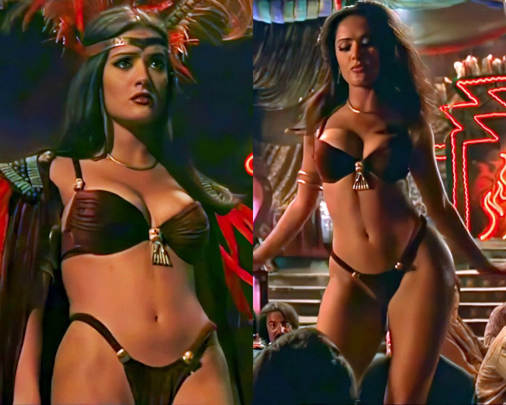 Salma Hayek Sexy Stripper Compilation (9 Pics + Video Scenes)