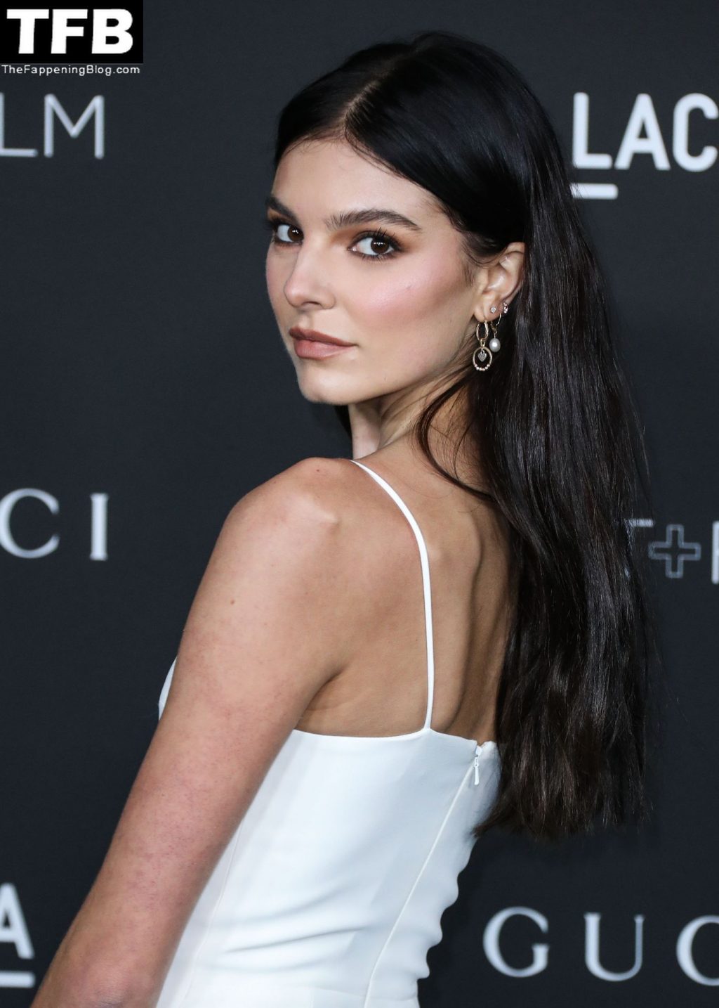 Amélie Tremblay Displays Her Sexy Tits in a White Dress at the 10th Annual LACMA Art + Film Gala (16 Photos)