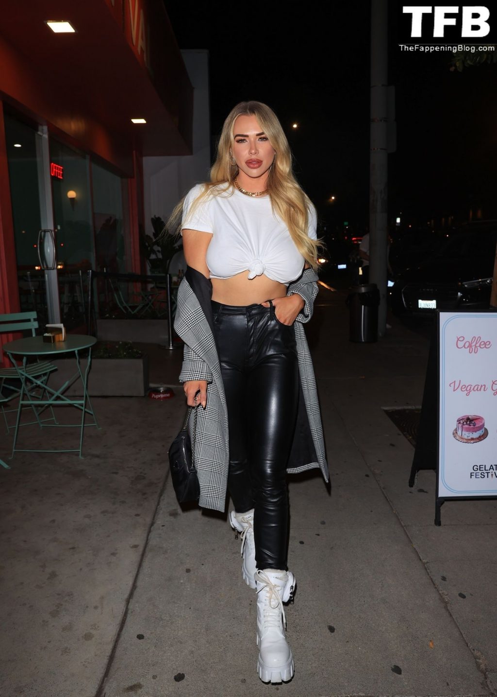 Antje Utgaard Shows Off Her Toned Midriff and Boobs in WeHo (5 Photos)