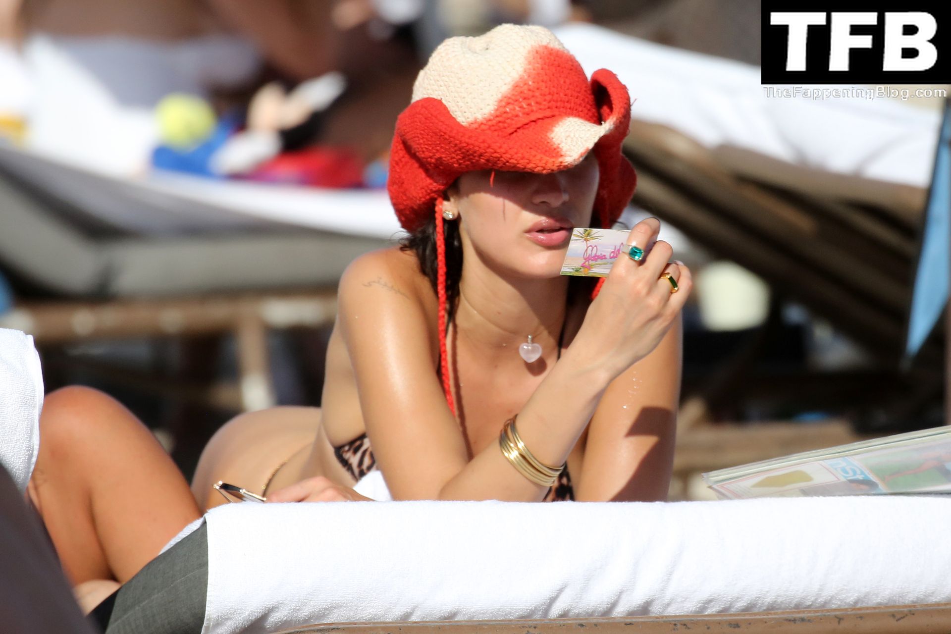 Bella Hadid on Beach Bikini 13