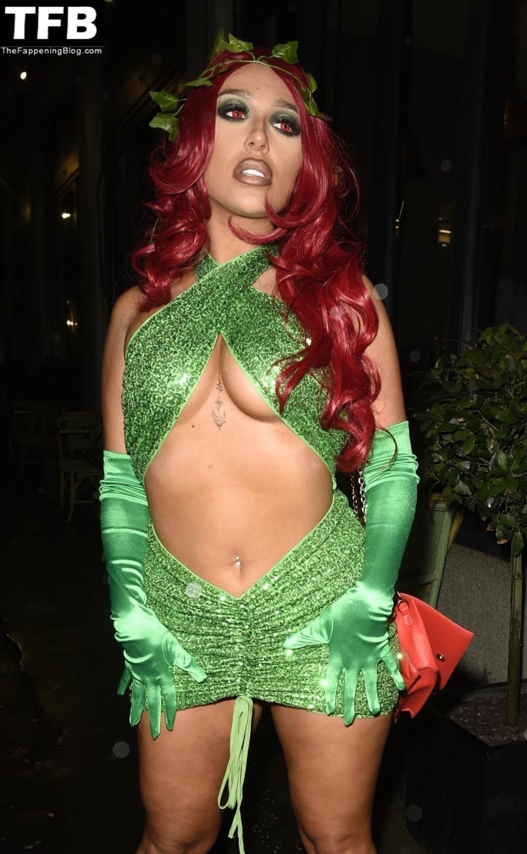 Bethan Kershaw Shows Off Her Underboob at the Nuage Halloween Party (23 Photos + Video)
