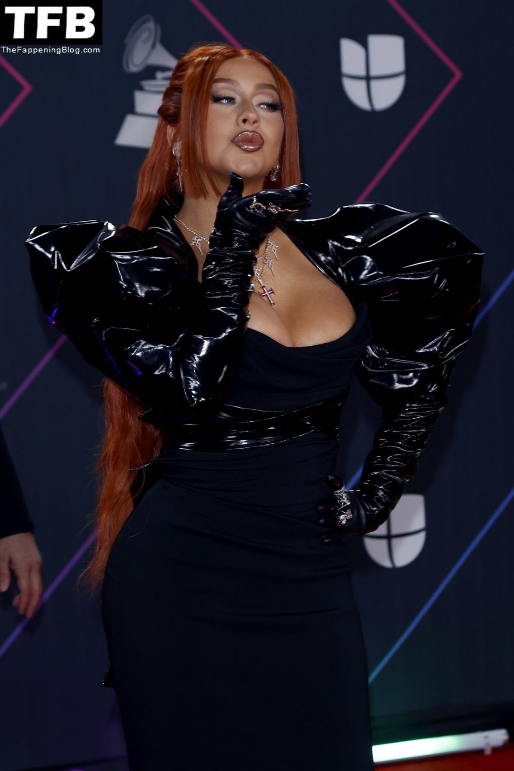 Christina Aguilera Flaunts Her Big Boobs at the nd Annual Latin Grammy  Awards in Las Vegas