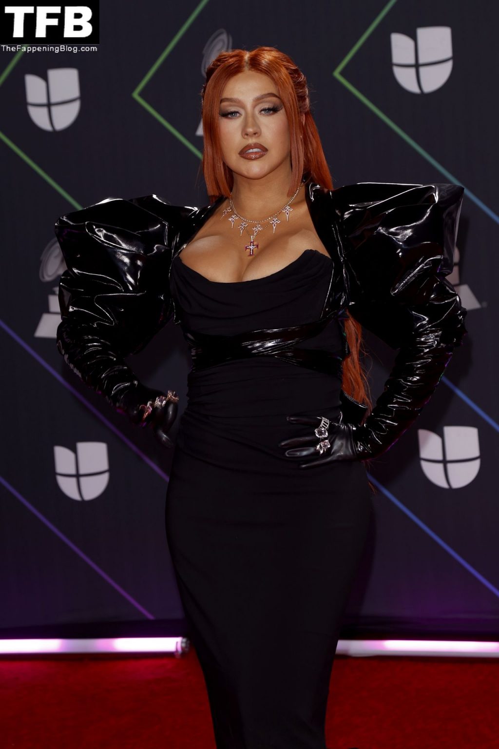 Christina Aguilera Flaunts Her Big Boobs at the 22nd Annual Latin Grammy Awards in Las Vegas (51 Photos)