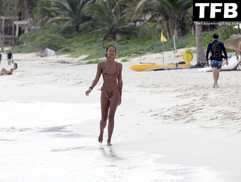 Laura Harrier Looks Stunning in a Tiny Bikini on the Beach in Mexico (52 Photos)