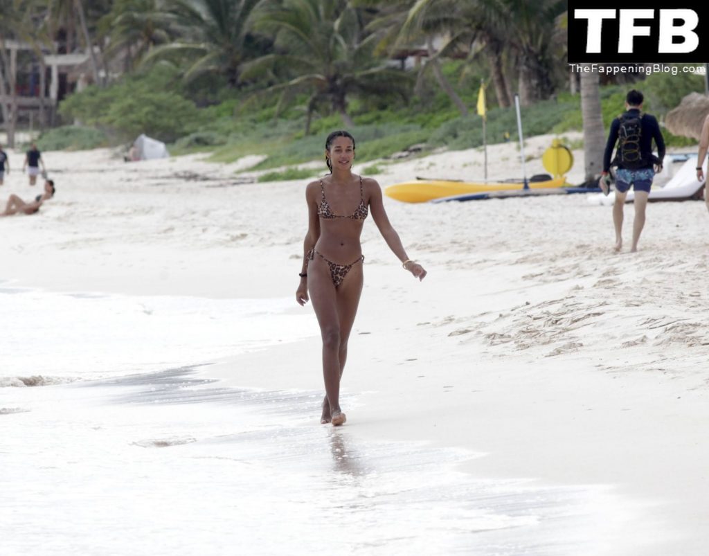 Laura Harrier Looks Stunning in a Tiny Bikini on the Beach in Mexico (52 Photos)