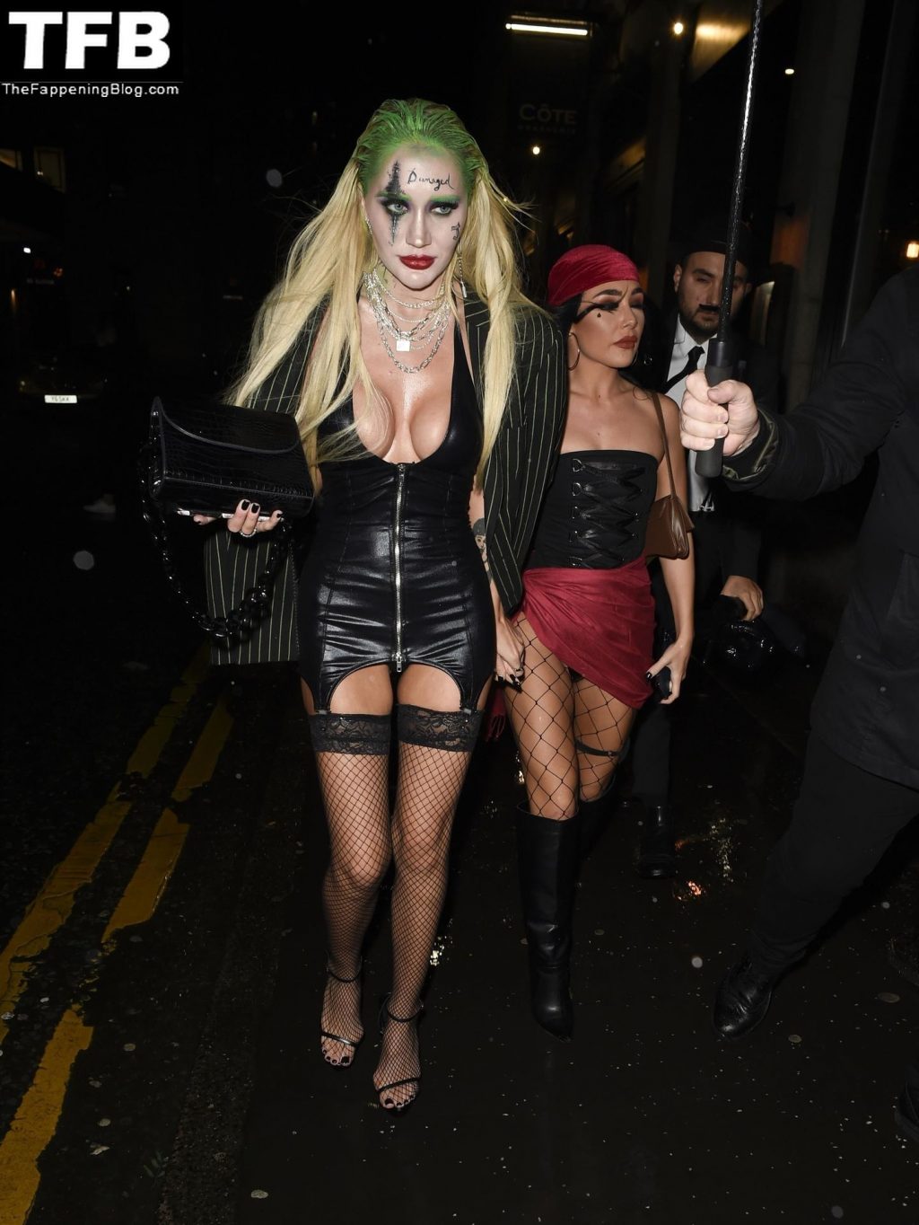 Leonie McSorley Displays Her Cleavage the Nuage Halloween Party at Gaucho in Manchester (6 Photos)