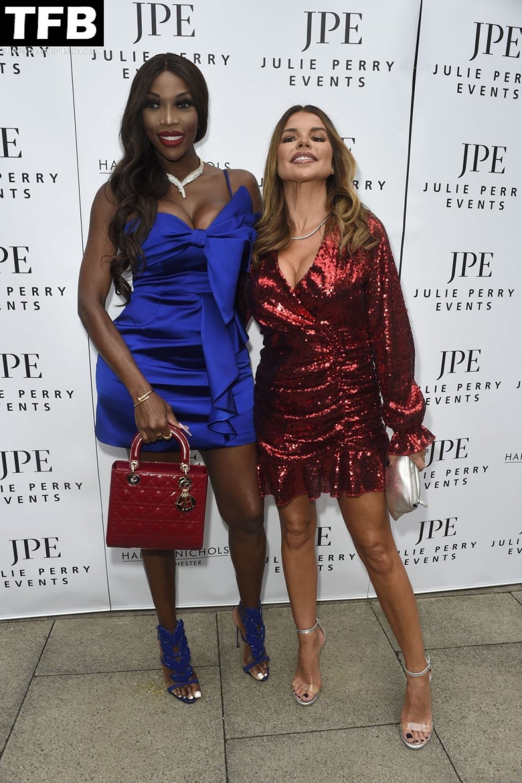 Lystra Adams Stuns in a Blue Dress at the Julie Perry Events Annual Fashion Lunch 2021 (8 Photos)