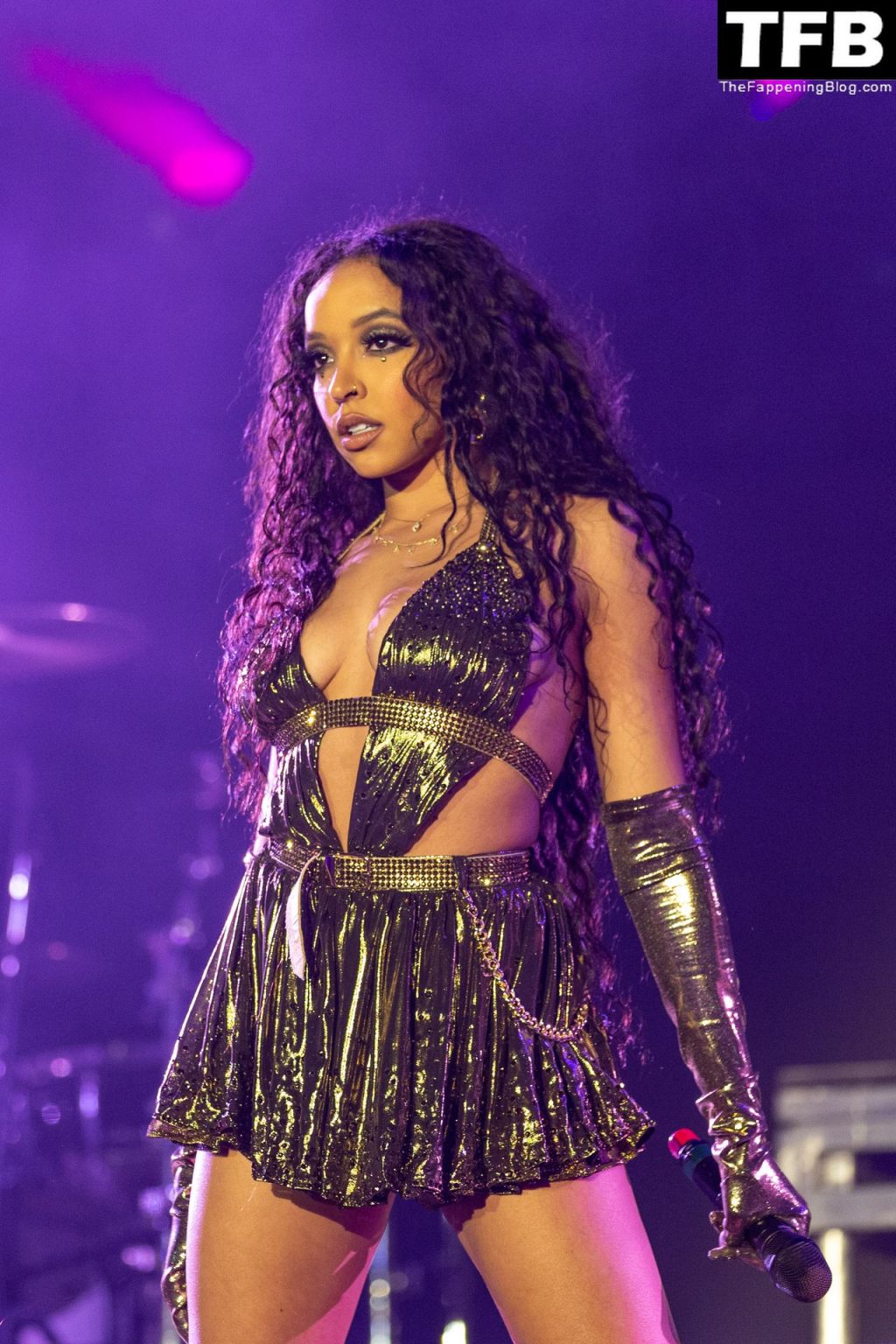 Tinashe Shows Off Her Sexy Tits at the Day N Vegas 2021 Music Festival (13 Photos)