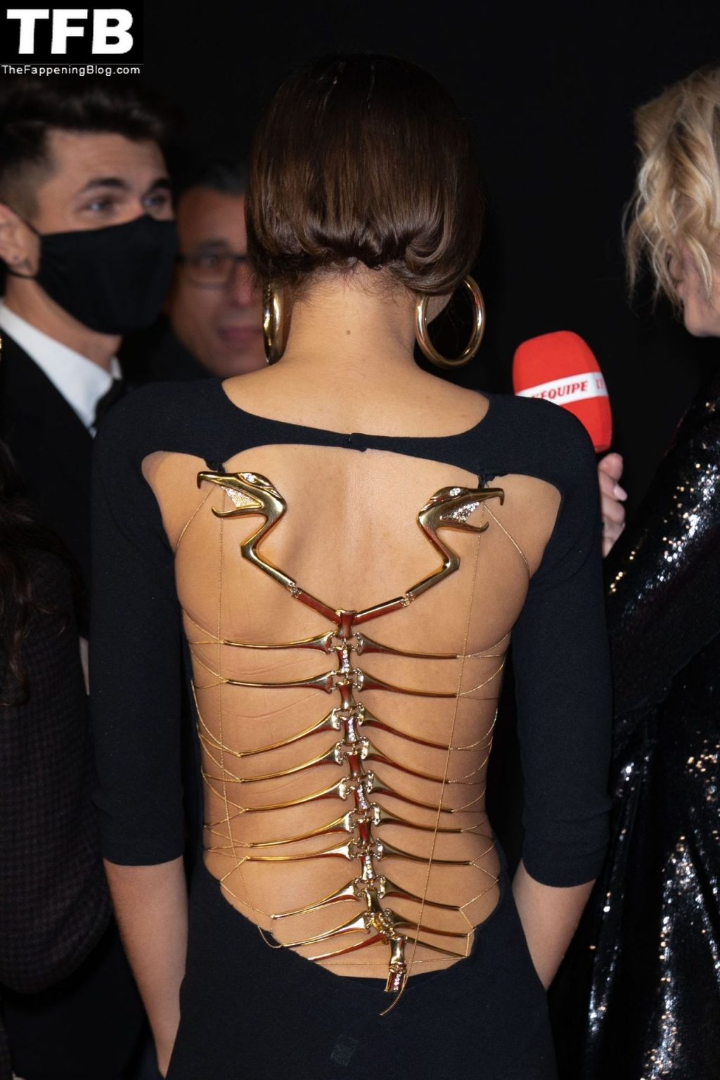 Zendaya Looks Hot in a Black Dress at The Ballon d’Or Awards in Paris (49 Photos)