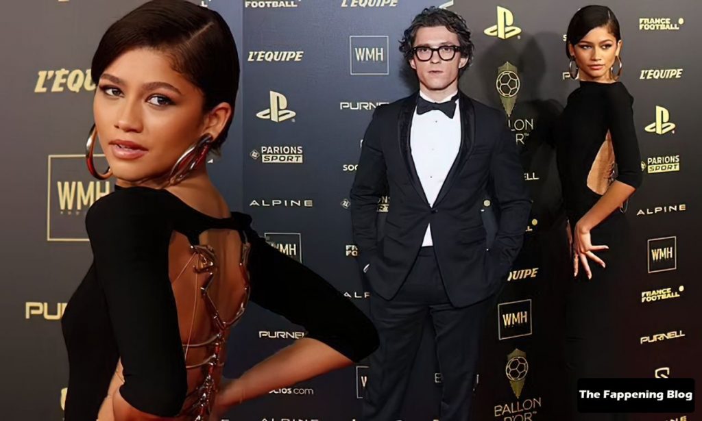 Zendaya Looks Hot in a Black Dress at The Ballon d’Or Awards in Paris (49 Photos)