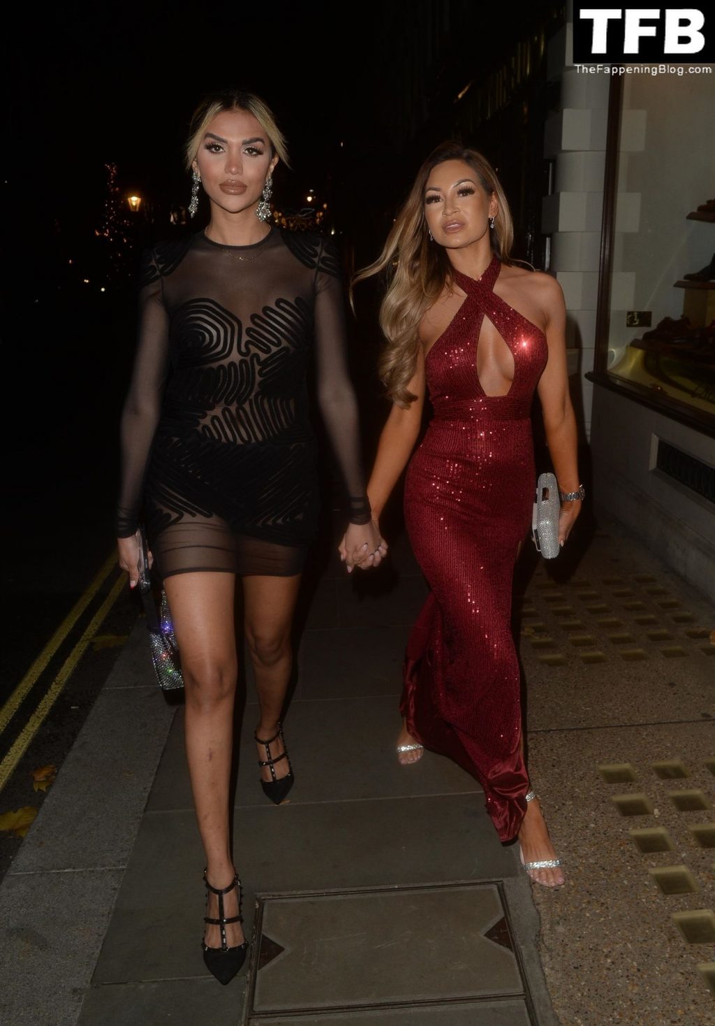 Aj Bunker Looks Sexy in a Red Dress in London (15 Photos)