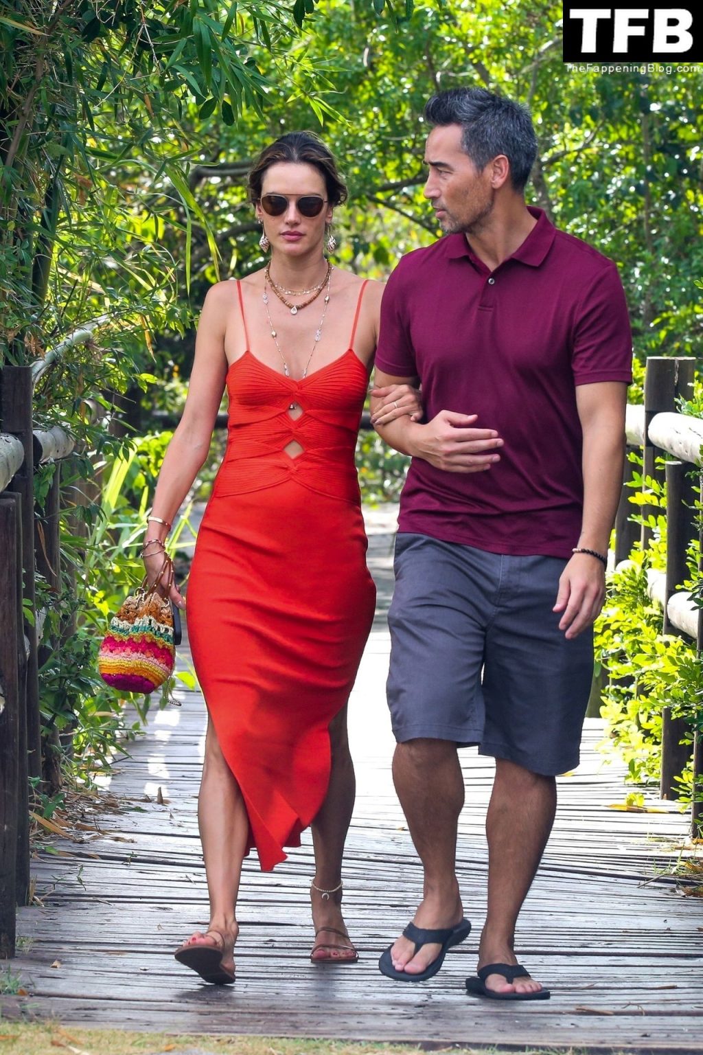 Alessandra Ambrosio Strikes a Pose for Richard Lee in a Red Dress (27 Photos)