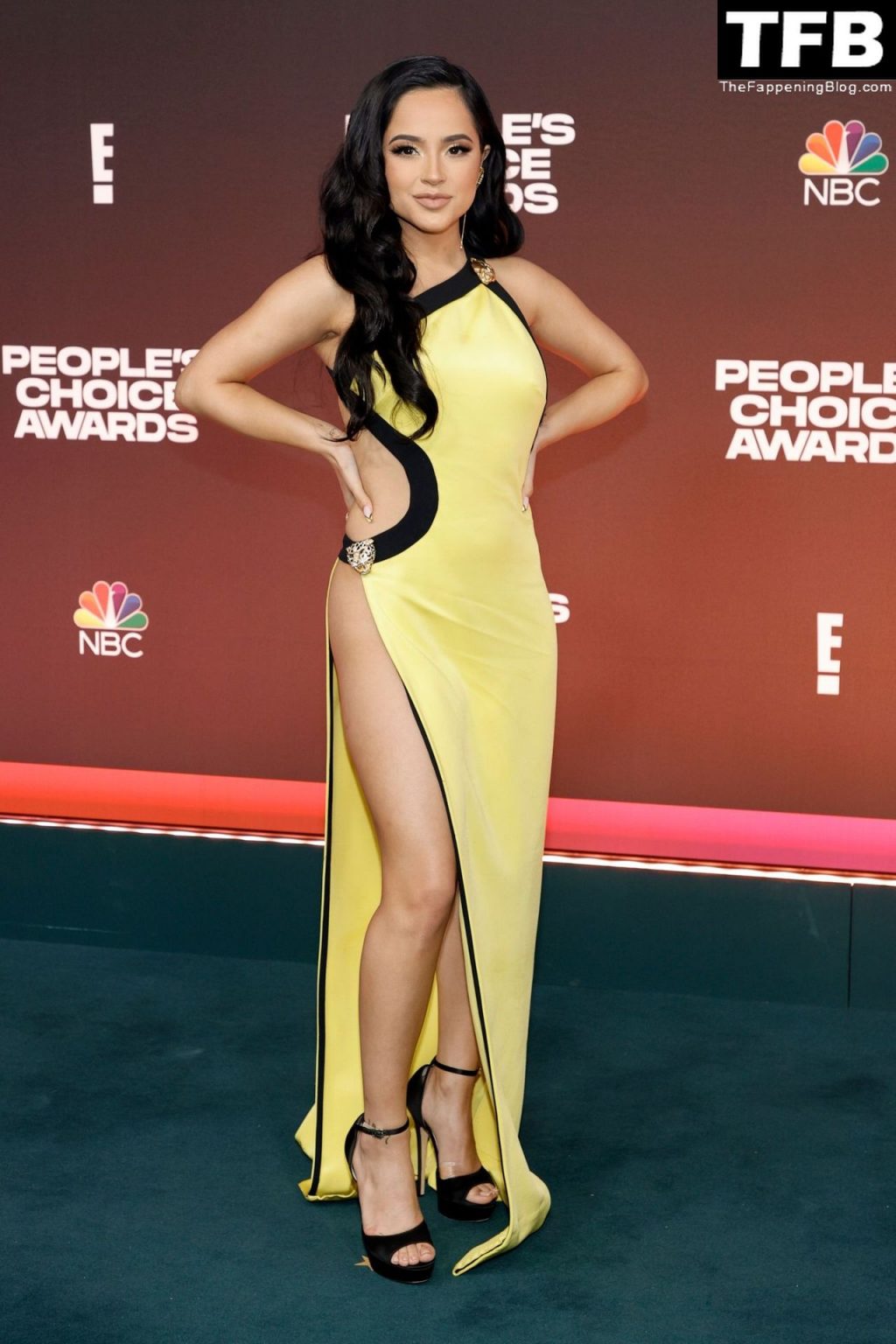 Leggy Becky G Looks Hot in a Yellow Dress at the 2021 E! People’s Choice Awards (36 Photos)