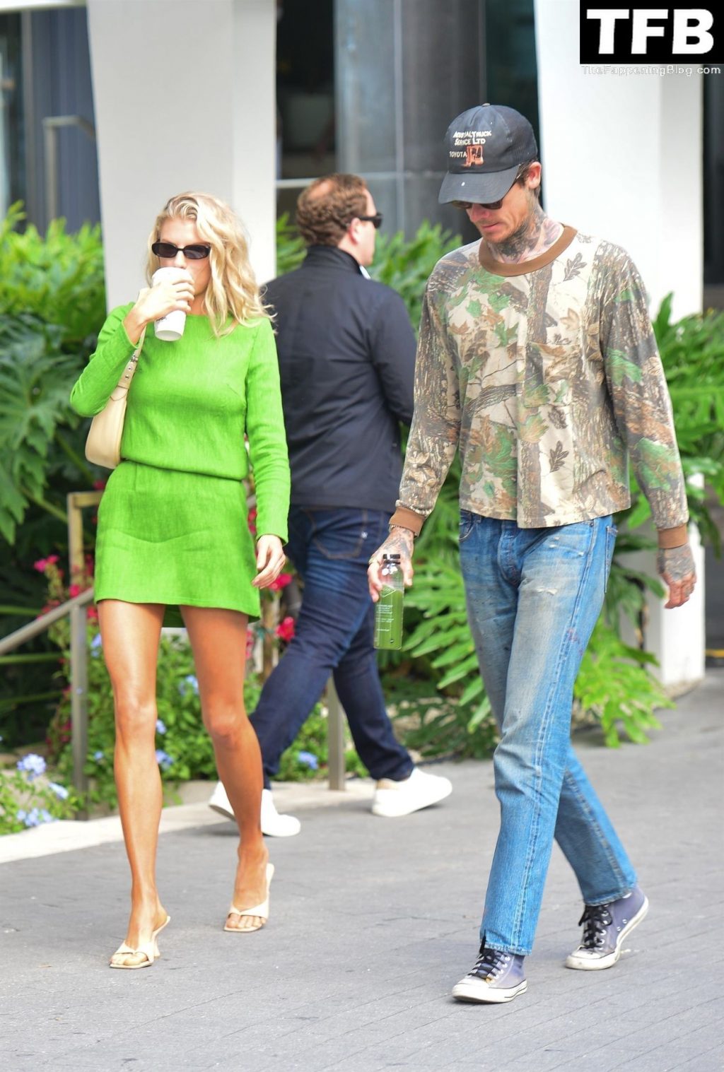 Leggy Charlotte McKinney Stands Out in Vibrant Colors Leaving the Edition Hotel in Miami (7 Photos)