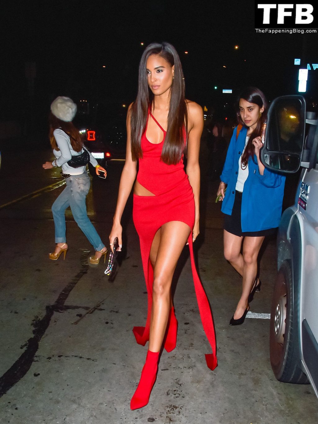 Cindy Bruna Flaunts Her Sexy Legs &amp; Tits at the DOGPOUND x Balmain Bbold Collab Launch (17 Photos)